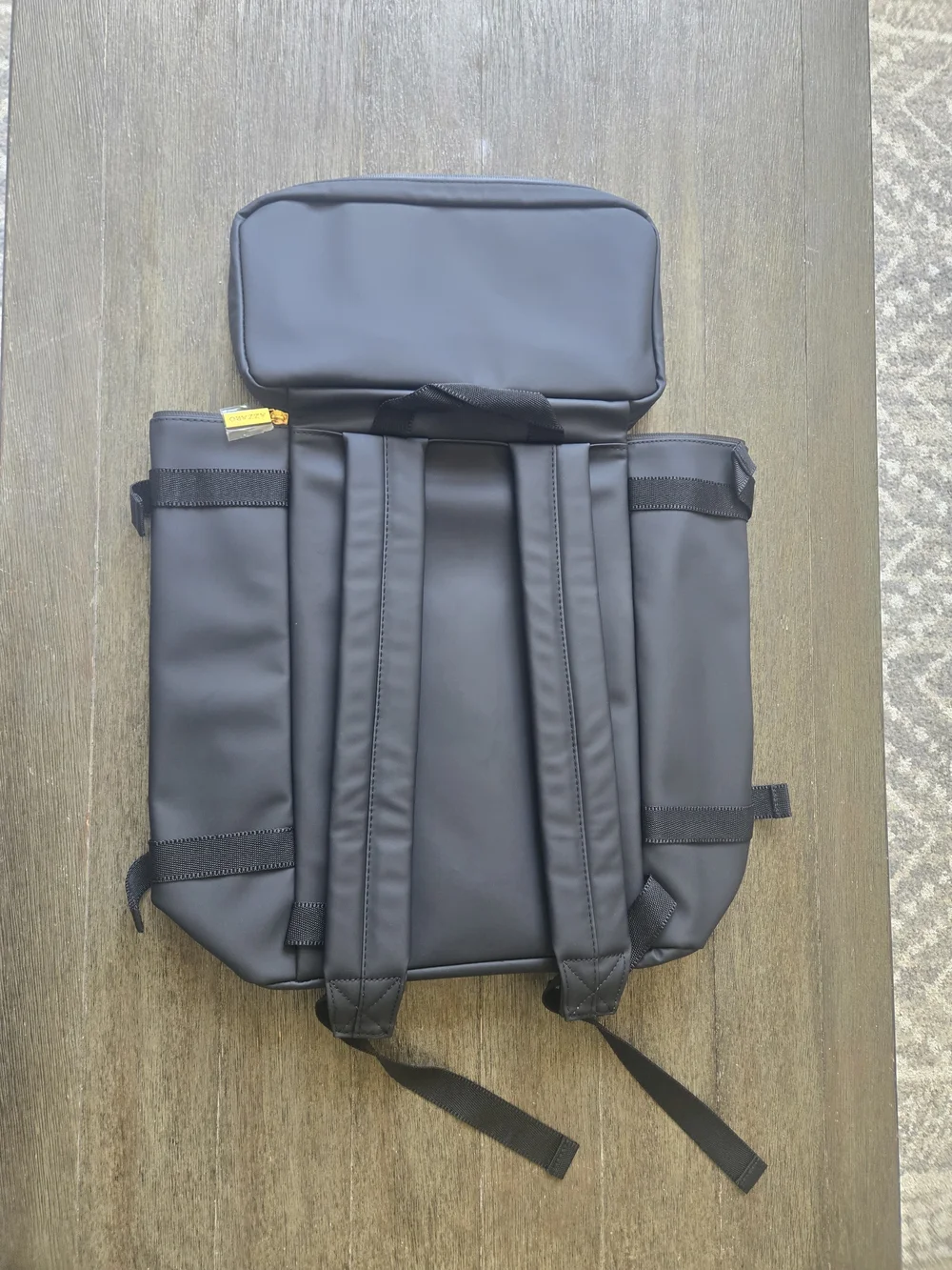 Azzaro Black Travel Backpack with Gold Hardware